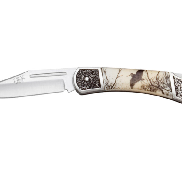Coltello JKR inciso beccaccia L. 8cm